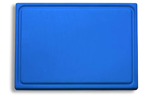 F. DICK Schneidbrett, Saftrille (Kunststoffschneidbrett, blau, 265x325x18 cm, beidseitig verwendbar, HACCP), Kunststoff von F. DICK