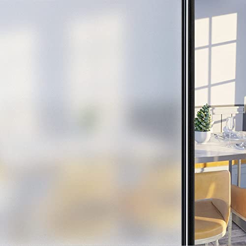 DIFIT Fensterfolie, Anti UV Milchglasfolie Sichtschutzfolie Fenster, Entfernbar Selbstklebende Folie Fensterfolie Blickdicht, Wiederverwendbar Folie Fenster Sichtschutz für Büro Wohnen (30x400cm) von DIFIT