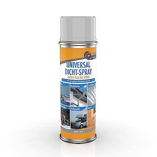 DIP-Tools Elastisches Universal Dichtspray wasserdicht- Starkes Sealant Spray Perfekt Geeignet zum Dachrinne Abdichten, als Dichtspray für Boote, Universal Abdichtung für Wohnwagen (3x400ml, grau) von DIP Tools