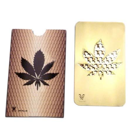 V-Syndicate Grinder Card - Golden Leaf - Die perfekte Mühle/Grinder/Reibe im Scheckkartenformat - Für Kräuter und Tabakwaren von DIPSE