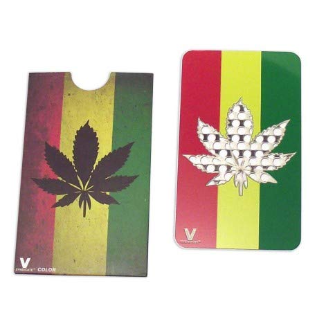 V-Syndicate Grinder Card - Grinder Rasta Leaf - Die perfekte Mühle/Grinder/Reibe im Scheckkartenformat - Für Kräuter und Tabakwaren von DIPSE