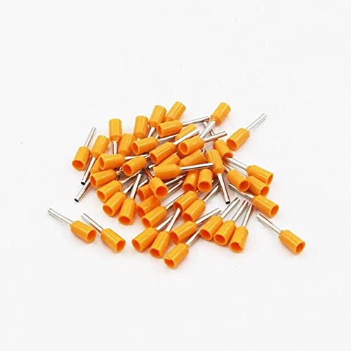 Aderendhülsen Orange 0.5 mm² isoliert Crimp Verbinder Kabelstecker (100 Stück) von DIY-24H