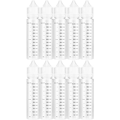 DIY-24H Messskala Leerflasche Liquidflasche 30ml 60ml 120ml Flaschen PET Liquid Spender easy-squeez (10x 60ml) von DIY-24H