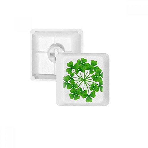 DIYthinker Four Leaf Clover Kreis Irland St.Patrick Day PBT Keycaps für Mechanische Tastatur Weiß OEM Keine Markierung drucken von DIYthinker