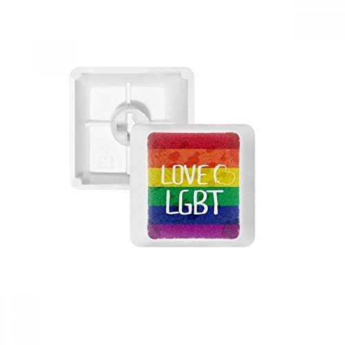 DIYthinker Liebe LGBT Rainbow Ink Herz PBT Keycaps für Mechanische Tastatur Weiß OEM Keine Markierung drucken Mehrfarbig von DIYthinker