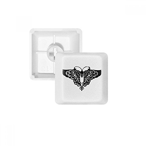 Schmetterling mit Rüsche Wing Silhouette PBT Tastenkappen für Mechanische Tastatur Weiß OEM-Nr. Markieren Print Mehrfarbig Mehrfarbig R2 von DIYthinker