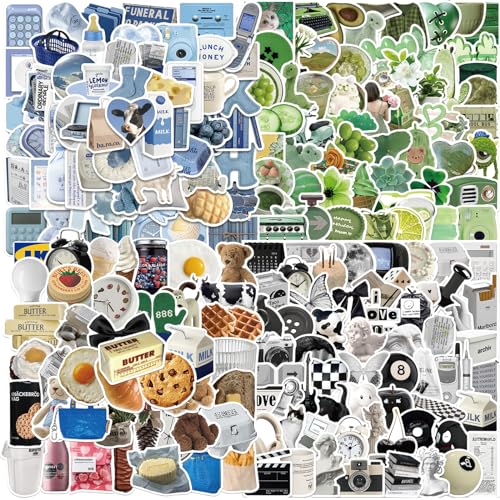 DKDDSSS 200 Stück Vintage Aufkleber, Aesthetic Sticker, Scrapbook Stickers, Retro Aufkleber, für DIY Basteln Deko, Wasserflaschen, Scrapbooking, Laptops, Handyhüllen, Fahrrad von DKDDSSS