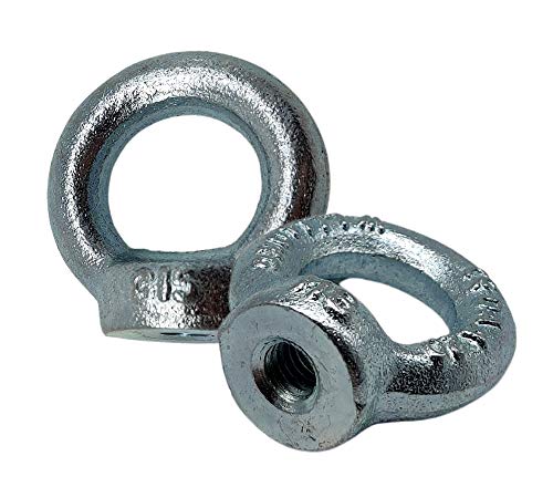 DOJA Industrial | M8 Augenschraube Ringmutter | PACK 5 | Verzinkter Stahl Ringschraube mit Gewinde | Oesenschraube Ringbolzen | Ringöse Lifting Eye Augenbolzen | Holzgewinde Oese Lug Hebe Schrauben von DOJA Barcelona