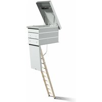 Flachdachausstieg mit Bodentreppe clickFIX® 3-teilig 120x60cm mit U-Wert 0,49 Konstruktionshöhe 100,9-125cm - Dolle von DOLLE