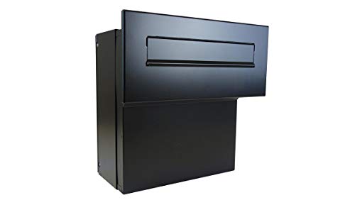 F-04 Schwarz (RAL 9005) Mauerdurchwurf Briefkasten (Tiefe: 18-27 cm) - LETTERBOX24.de von DOLS