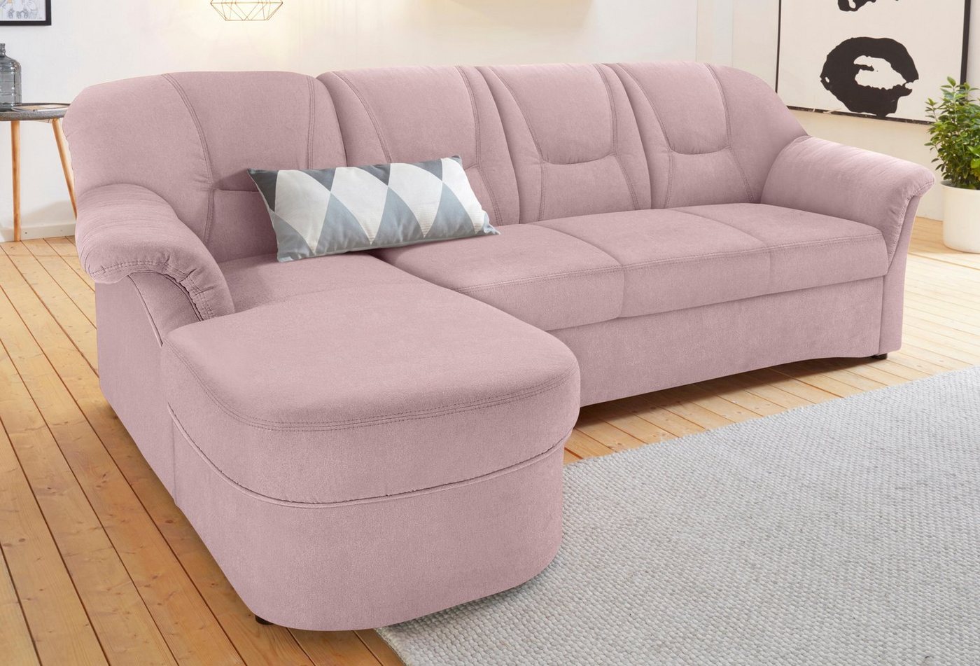 DOMO collection Ecksofa Sarafina L-Form, wahlweise mit Bettfunktion, optional mit Federkern von DOMO collection