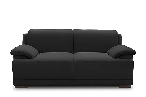 DOMO. Collection Telos 2er Boxspringsofa, Sofa mit Boxspringfederung, Zeitlose Couch mit breiten Armlehnen, 186x96x80 cm, Polstergarnitur in anthrazit von DOMO. collection