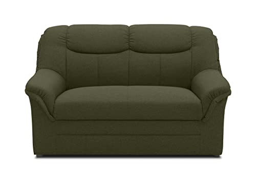 DOMO. collection Berlin Sofa, Klassische Couch, Polstergarnitur mit Federkern, grün, 2 Sitzer von DOMO. collection