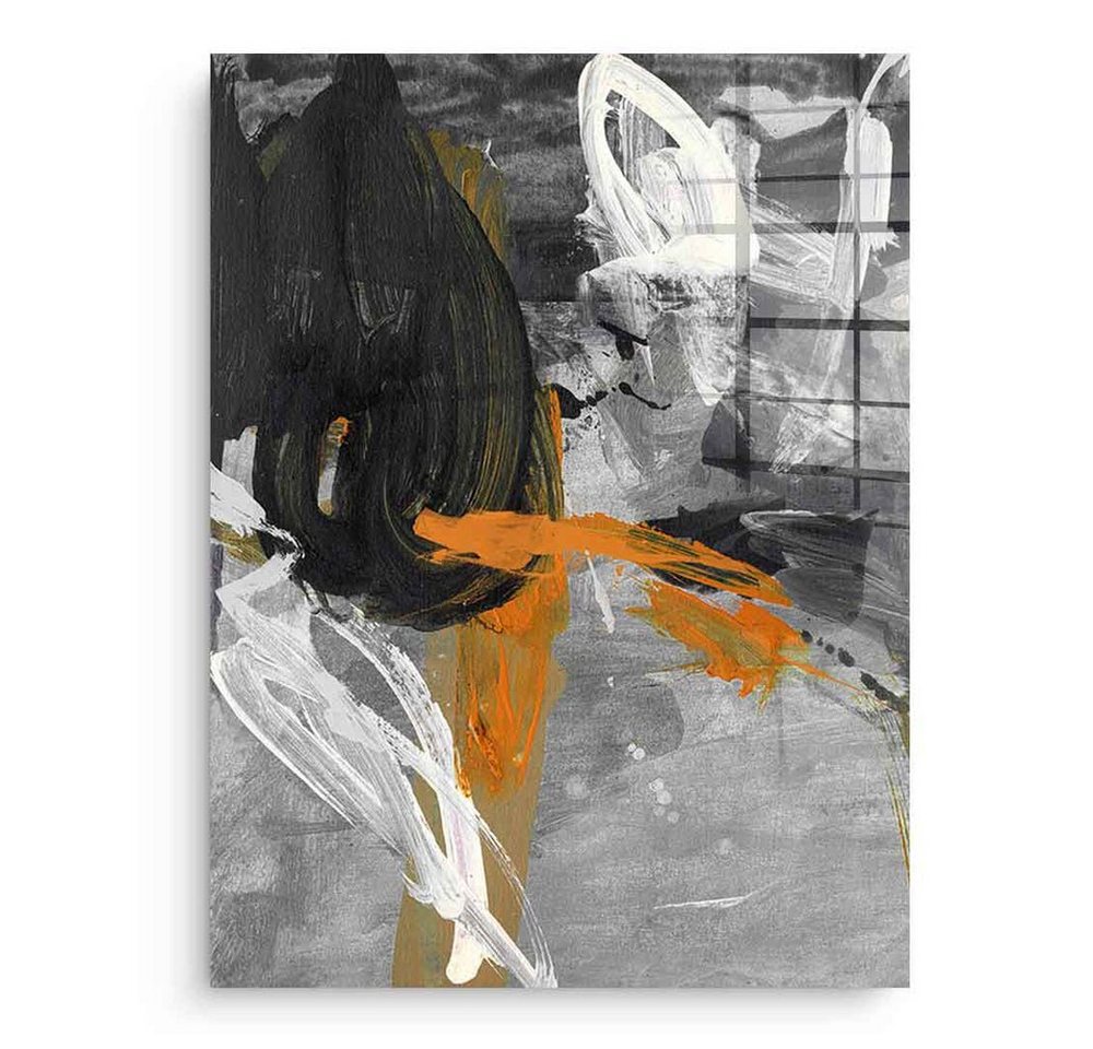 DOTCOMCANVAS® Acrylglasbild Silent Dancer - Acrylglas, Acrylglasbild beige orange moderne abstrakte Kunst Druck Wandbild von DOTCOMCANVAS®