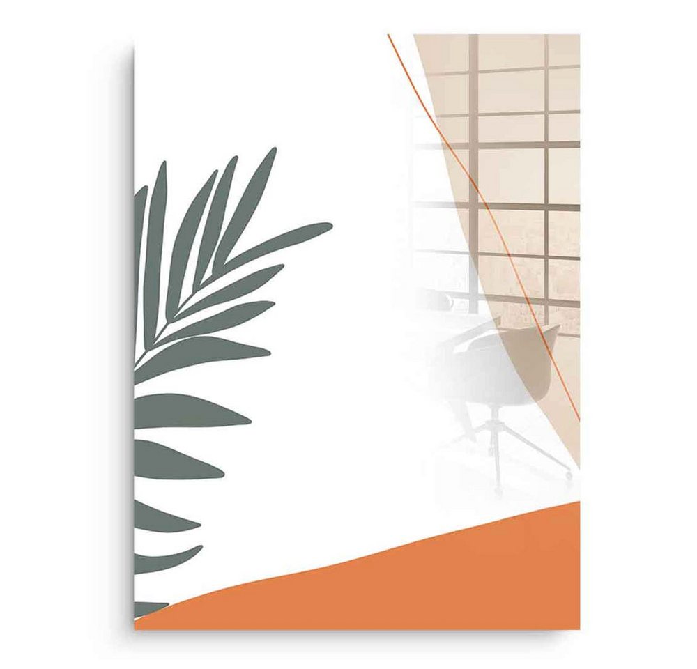 DOTCOMCANVAS® Acrylglasbild Tropical 01 - Acrylglas, Acrylglasbild Tropical 01 orange weiß Wandbild Kunstdruck von DOTCOMCANVAS®