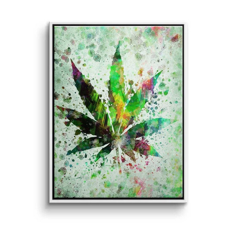 DOTCOMCANVAS® Leinwandbild, Premium Leinwandbild - Pop Art - Cannabis Painting - Mindset - Motiva von DOTCOMCANVAS®