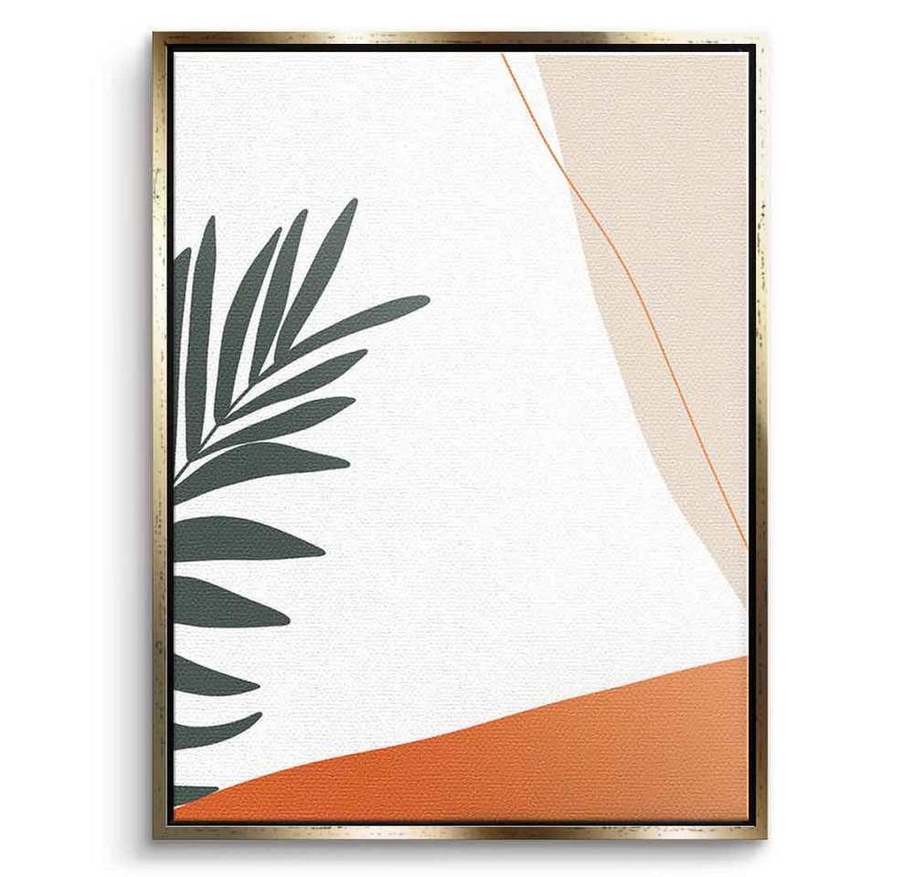 DOTCOMCANVAS® Leinwandbild Tropical 01, Leinwandbild Tropical 01 orange weiß Wandbild Kunstdruck von DOTCOMCANVAS®