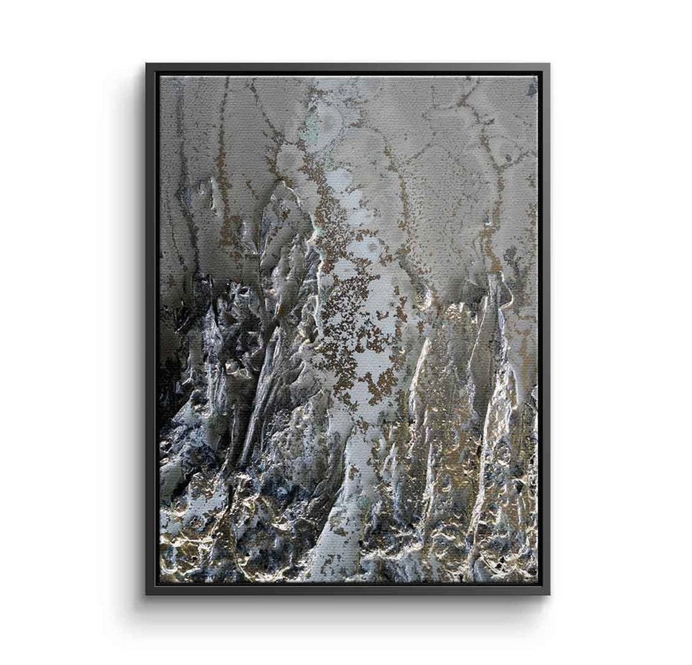 DOTCOMCANVAS® Leinwandbild Hidden Pass, Leinwandbild Hidden Pass weiß beige abstrakte Kunst moderne Kunst von DOTCOMCANVAS®