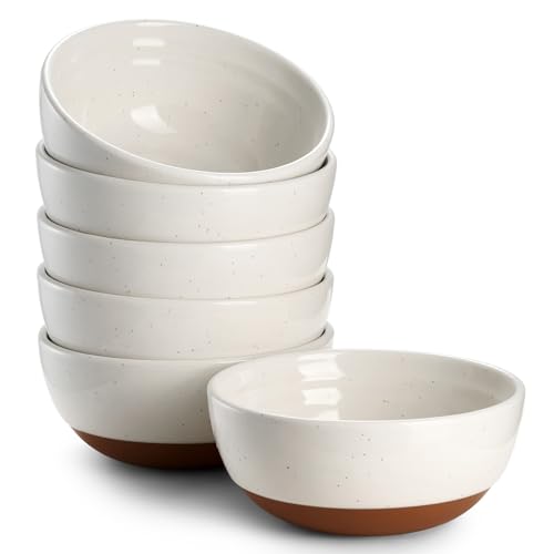 DOWAN Ceramic Bowl Schüssel 6er Set - 270 ml Dessertschalen Set Porzellan für Müsli, Reis,Tapas, Beilagen - Mikrowellen- und Spülmaschinenfest - Alabasterweiß von DOWAN
