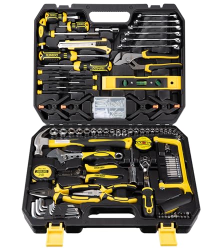 DOWELL Mechaniker Werkzeug Set Steckschlüssel Auto Reparatur Werkzeug Set 168tlg Handwerkzeug Kit Werkzeugkasten Aufbewahrungsbox von DOWELL