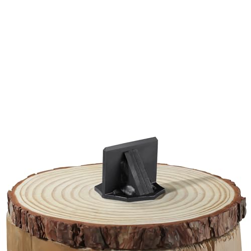 DRAGON RIOT Kleiner Manueller Holzspalter Schwarz, Brennholzspalter Robuster Brennholz Anzündspalter aus Stahl, Tragbar Holzspaltkeil für kleine Holzöfen und Kamine von DRAGON RIOT
