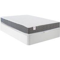 Komplett-Set - 140 x 190 cm - Bettkasten weiß + HD-Schaumstoffmatratze - HEAVEN von DREAMEA von DREAMEA