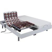 Relaxbett elektrisch - Latexmatratzen - CASSIOPEE III von DREAMEA - mit OKIN-Motor - 2 x 90 x 200 cm - Weiß von DREAMEA