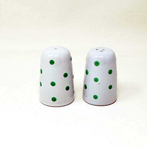 DRULINE DOTS Kombiservice White: Salz/Pfefferstreuer Weiss/Mint von DRULINE