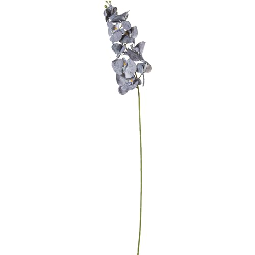DRW Set mit 6 Orchideenzweigen aus Polyester, Blau, 1 x 1 x 100 cm von DRW