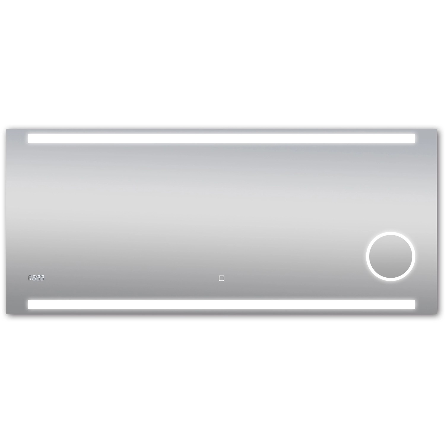 DSK Design LED-Lichtspiegel Silver Rey 140 cm x 60 cm von DSK