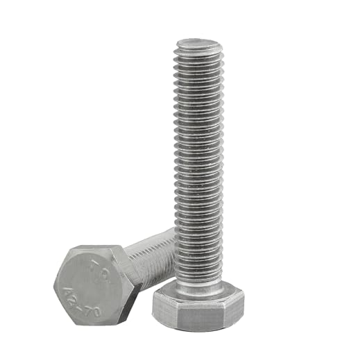 Sechskantschraube nach Norm DIN 933 / ISO 4017 rostfreier Edelstahl A2, V2A, Vollgewinde, Maschinenschraube (50 Stück, M6 x 50 mm) von DSM-Verbindungstechnik