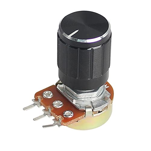 5Set WH148 Potentiometer 15mm 3pin mit schwarzer Aluminiumlegierung Knopfkappe Lineares Potentiometer Kit 1K 2K 5K 10K 20K 50K 100K 250K 1M Replacement resistor (Size : 10K Ohm) von DSXJEZNJ