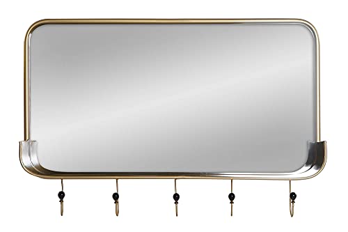 DT Spiegel aus Metall, verspiegelt, goldfarben, 92,5 x 17,5 x 63,5 cm (ES-171141) von DT