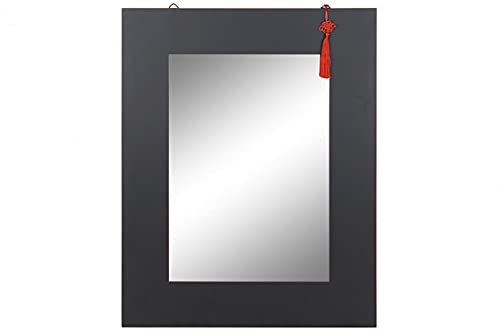 DT Spiegel aus Tannenholz und MDF-Spiegel, schwarz, 70 x 2 x 90 cm (Referenz: MB-170071) von DT