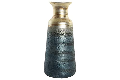 Vase aus Glas und Aluminium der Linie Dekoration, Blau, 20 x 20 x 49 cm (Referenz: JR-170413) von DT