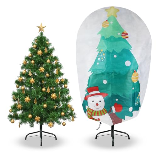 DUDSOEHO Weihnachtsbaum Tasche – 120H x 80B cm Frostschutz Pflanzenschutz Winter-Fleecejack mit Kordelzug zum Schutz von Pflanzen, Obstbäumen, Sträuchern von DUDSOEHO