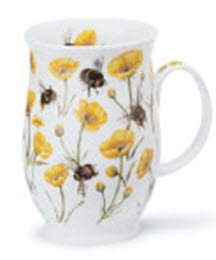 1 x Jane Fern Buttercup and Bees design from Dovedale range - Dunoon Suffolk Fine Bone China mug von DUNOON