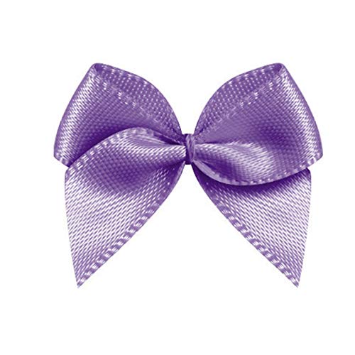 DUO ER 50 stücke Weihnachtsbogen Hand Satin Ribbon Bögen DIY Handwerk Suppliane Hochzeit Party Dekor Geschenk Verpackung Bowknots Nähen Kopfbedeckung Zubehör (Farbe : Purple) von DUO ER