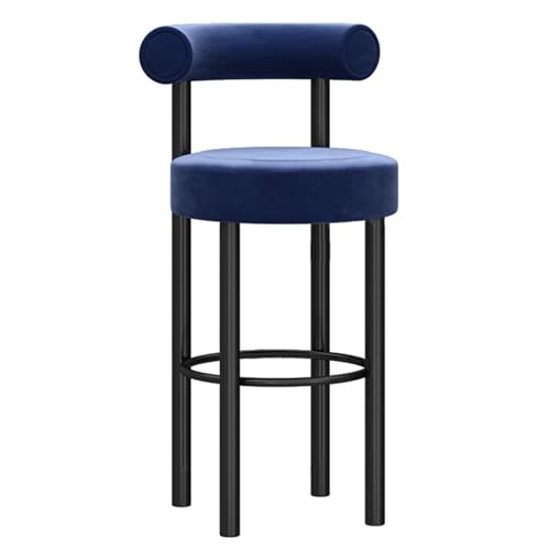 DXYQXL Barhocker in Thekenhöhe mit Fußstütze – Samt-Sitz-Barhocker für Frühstückstheke – stilvolle Barstühle für Küche, Insel, Pub, Bar von DXYQXL