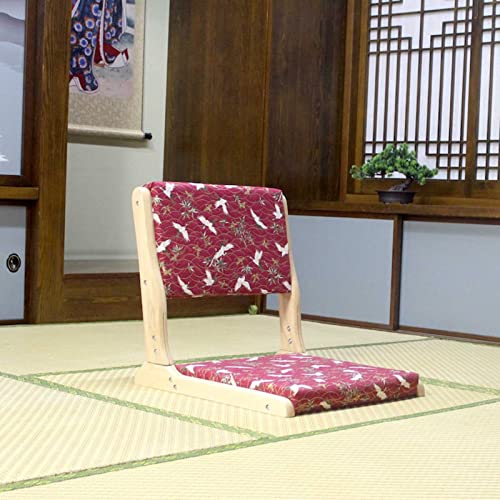 DXYQXL Tatami Klappstuhl - Tragbarer Beinloser Bodenstuhl für Wohnzimmer & Schlafzimmer | Bequemes Kissen | Meditationsboden-Sitzgelegenheit | Tragbar & Faltbar von DXYQXL