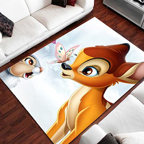 Cartoon Hirsch Bambi gedruckt Muster Teppich Baby Spielmatte Wohnzimmer Teppich Dekoration Haustier Teppich 160 * 230cm von DYBTPTOP