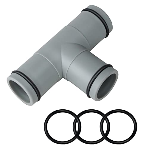 Pool-Schlauchverbinder T-Gelenk Schlauchteile Rohrzubehör 3 Schnittstellen Pool-Adapter,32mm Schlauchteile Rohrzubehör für T-Stück Wasserrohr Verbindungsstück zur Verlängerung der Poolschläuche von DZAY