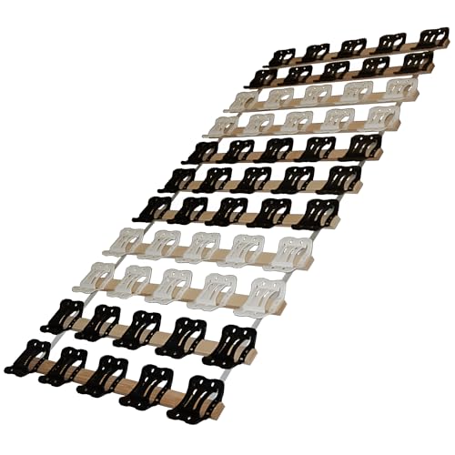 DaMi Rollrost RolloTel 90 x 200 cm, 5-Zonen Buchenholz Lattenrost, rollbar leicht & kompakt, Premium Rolllattenrost Holz Roll Rost Bett Matratze Bettrost Rollroste Lattenrahmen Lattenrostauflage von DaMi