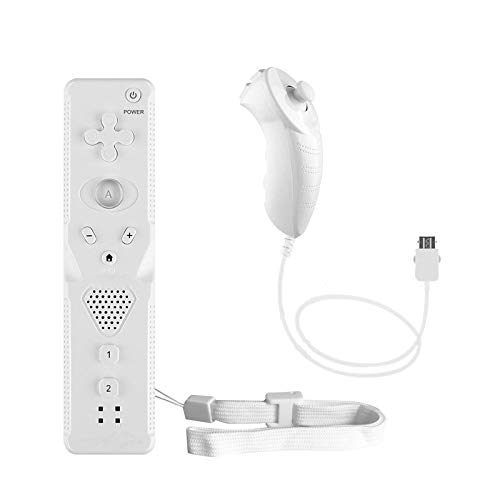 Fernbedienung Nunchuck Regler für Wii, Drahtloses Gamepad Remote Spiel Regler Nunchuk mit Eingebautem Lautsprecher für Nintendo Wii und Wii U, Position des Kamera Cursors von DaMohony