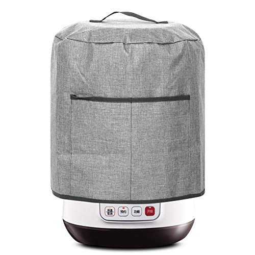 Runde Abdeckung für Schnellkochtopf, Staubschutz mit Tasche, Küchengeräte, Zubehör, grau, 38 x 38,7 cm von DaMohony
