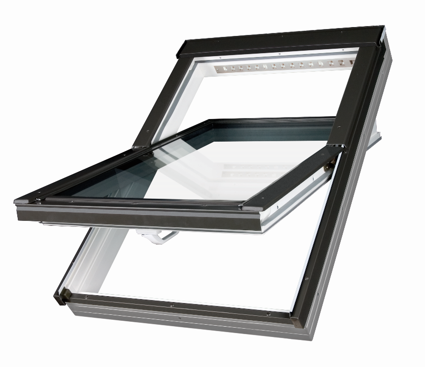 Dachfenster dreifach Verglasung aus Kunststoff Fakro PTP-V U5 und Eindeckrahmen - Uw: 0,95 W/m²K von Dachfenster von Fakro