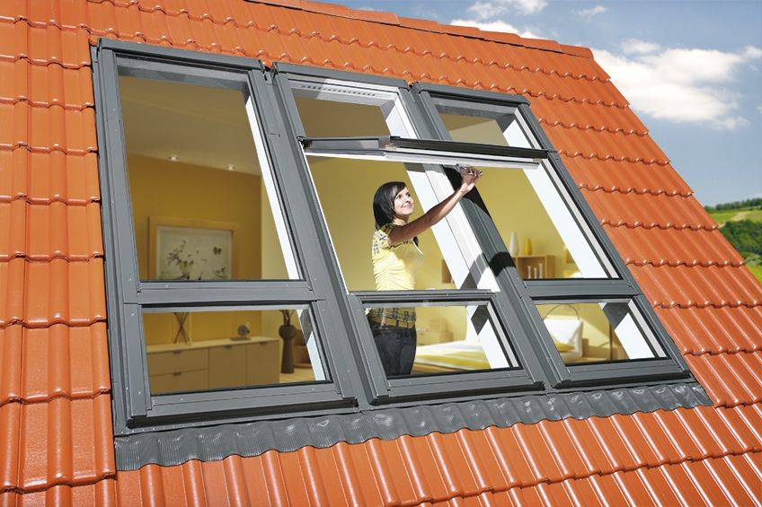 FAKRO Dachfenster Holz FDY-V/U U3 Duet pro Sky weiß lackiert mit Polyurethan Schicht von Dachfenster von Fakro