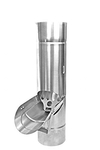 Regenrohrklappe mit Sieb Titanzink in den Größen 76, 80, 87 und 100 mm (120 mm) von Dachrinnen & Zubehör Titanzink