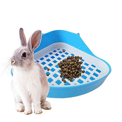Dacvgog Hase Toilette Mülleimer, Kleines Tier Töpfchen, Für Haustier Abfälle Für Kaninchen, (Blau) von Dacvgog