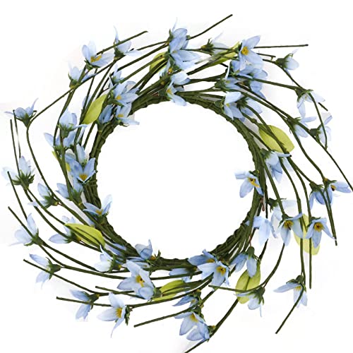 Kunstpflanze Kunstblume Kranz -Blütenmeer- 25cm blau von Dadeldo Living & Lifestyle